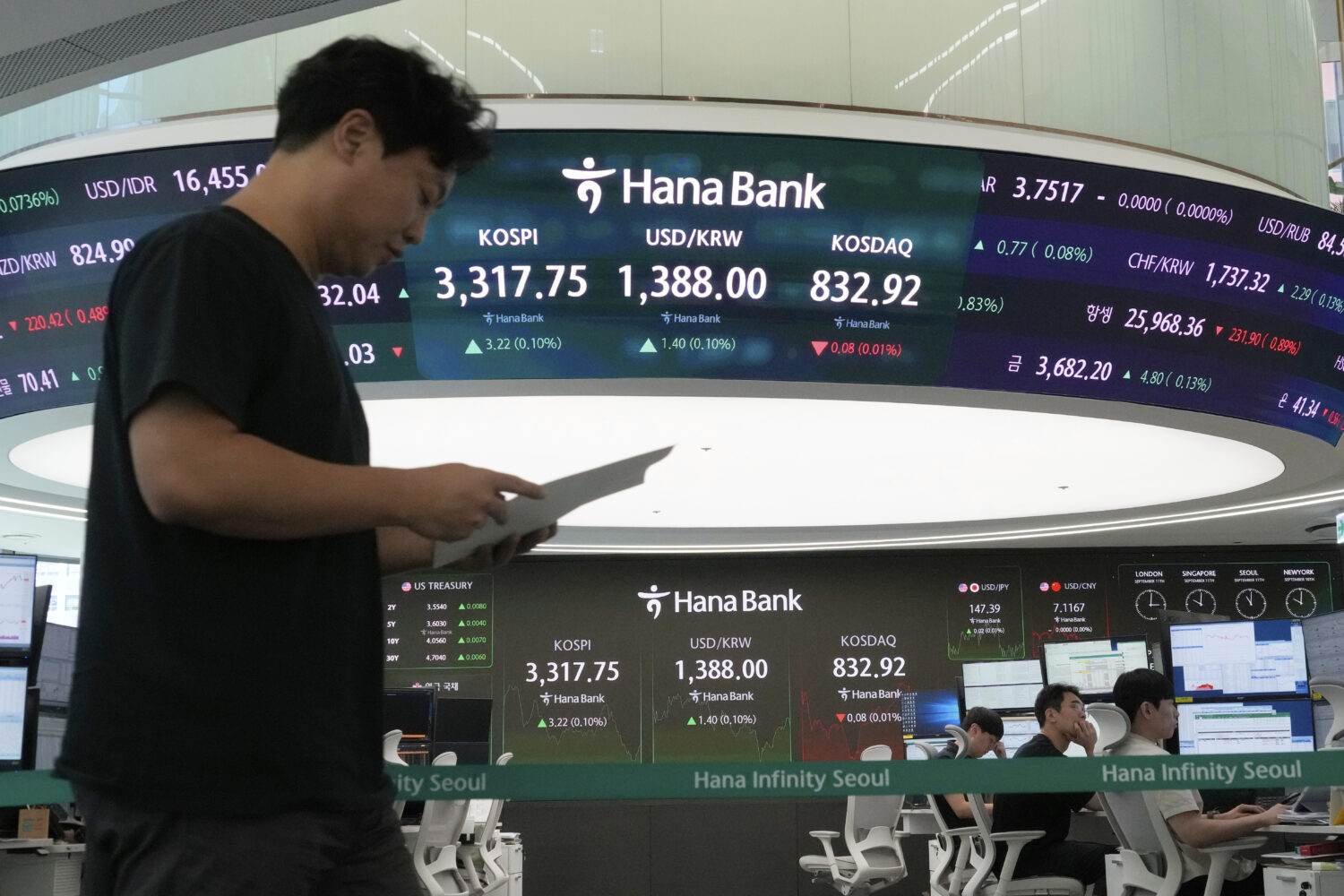 Asian shares are mostly up after US stocks inch to more records as  inflation slows and Oracle soars - MyNorthwest.com