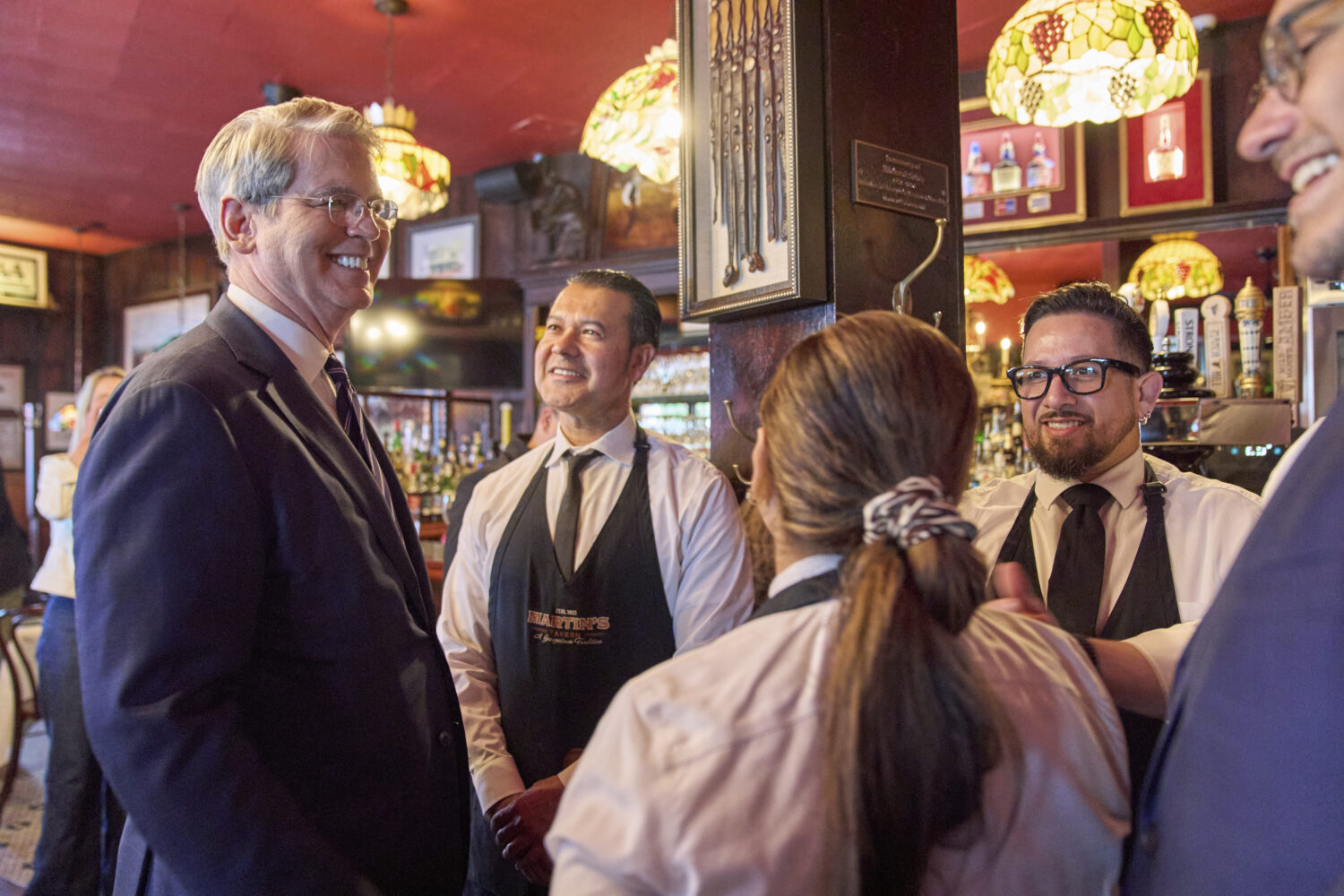 Treasury Secretary Scott Bessent visits Martin's Tavern, Monday, Sept. 1, 2025, in the Georgetown n...