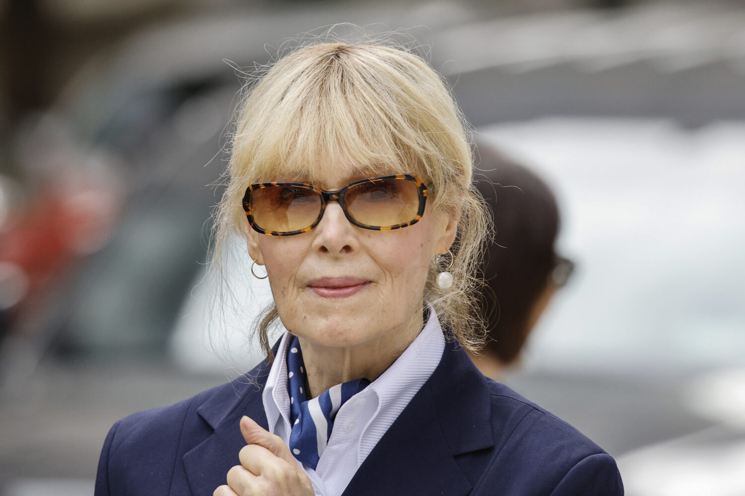 FILE - E. Jean Carroll exits the New York Federal Court after former President Donald Trump appeare...