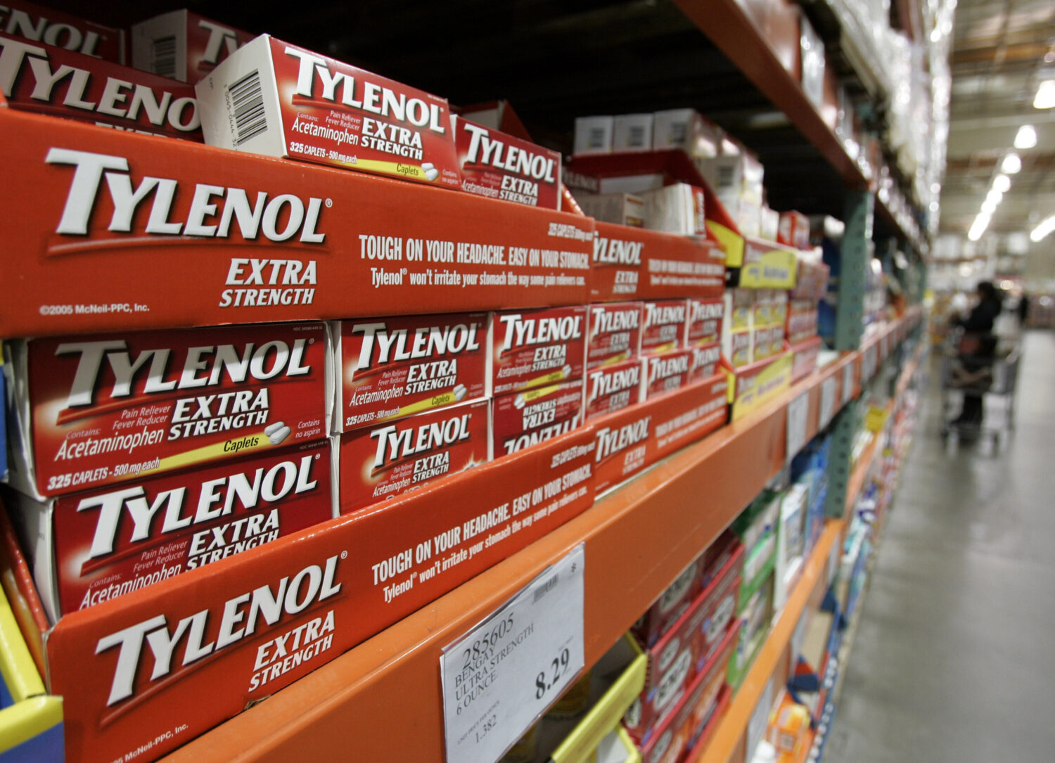 FILE - In this Dec. 12, 2007 file photo, Tylenol drugs are shown in the drug department at Costco i...