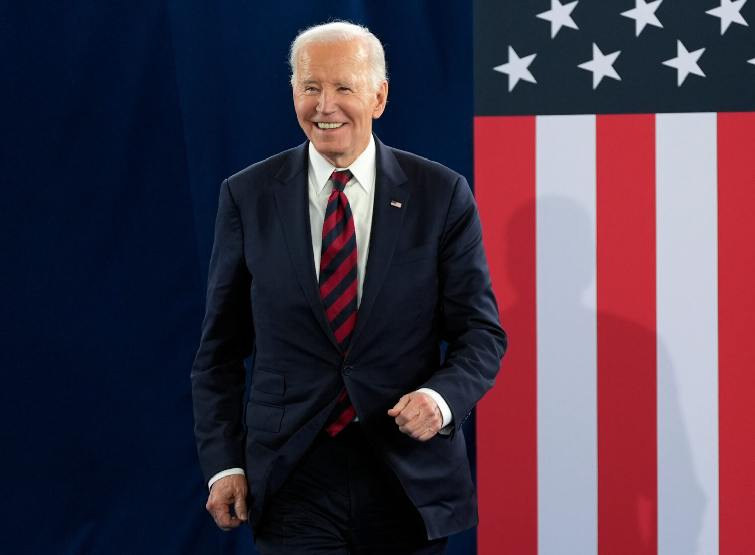FILE - President Joe Biden walks out to speak at the International African American Museum in Charl...