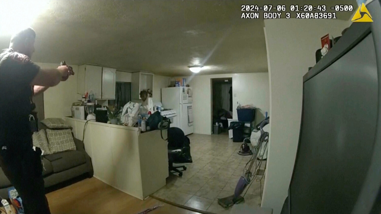 FILE - In this image taken from body camera video released by Illinois State Police on Monday, July...