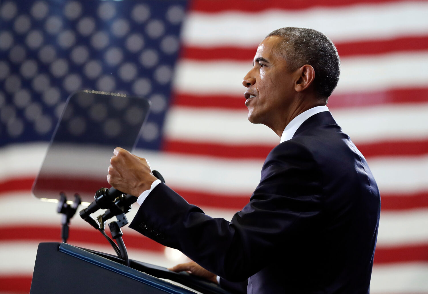 FILE - President Barack Obama speaks at MacDill Air Force Base in Tampa, Fla., Dec. 6, 2016,. (AP P...