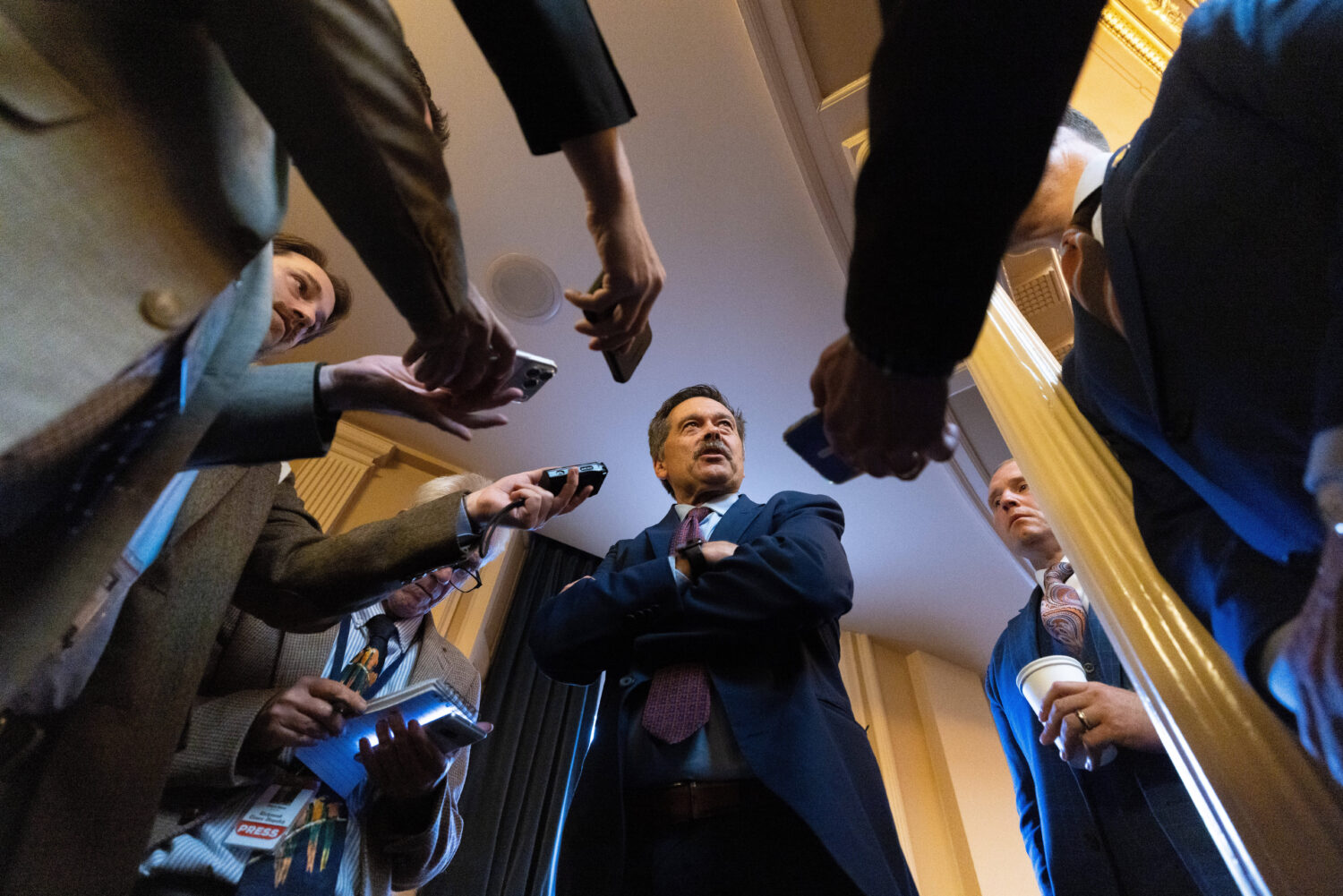 House Minority Leader Del. Terry Kilgore, R-Scott, speaks to members of the media during a special ...