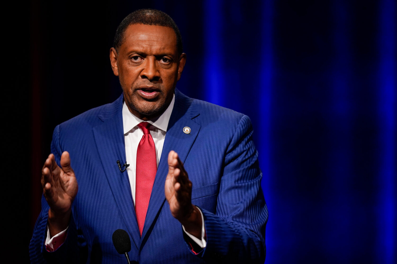 FILE - Vernon Jones participates in Georgia's 10th Congressional District republican primary electi...