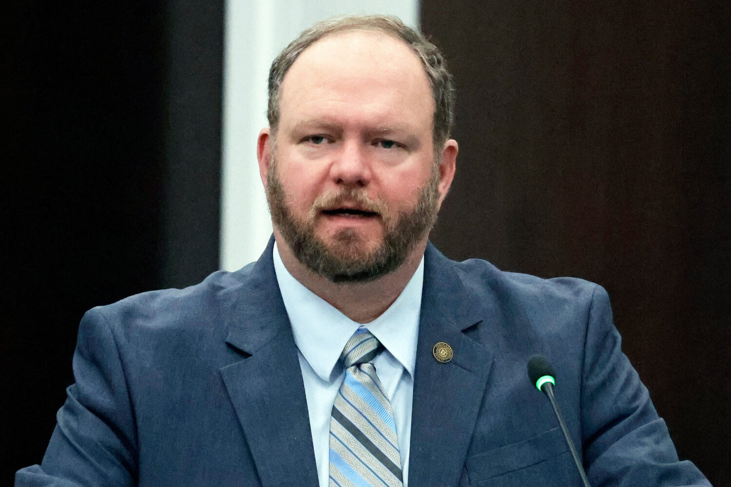 Sen Ralph Hise, R-Mitchell, speaks during a House Redistricting Committee meeting, Tuesday, Oct. 21...