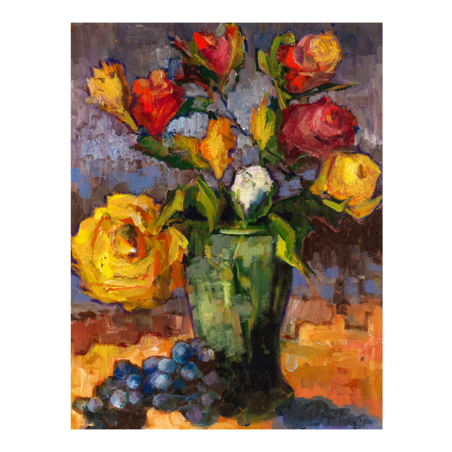 This undated photo provided by Bonhams, an auction house in Los Angeles, shows a painting made by G...