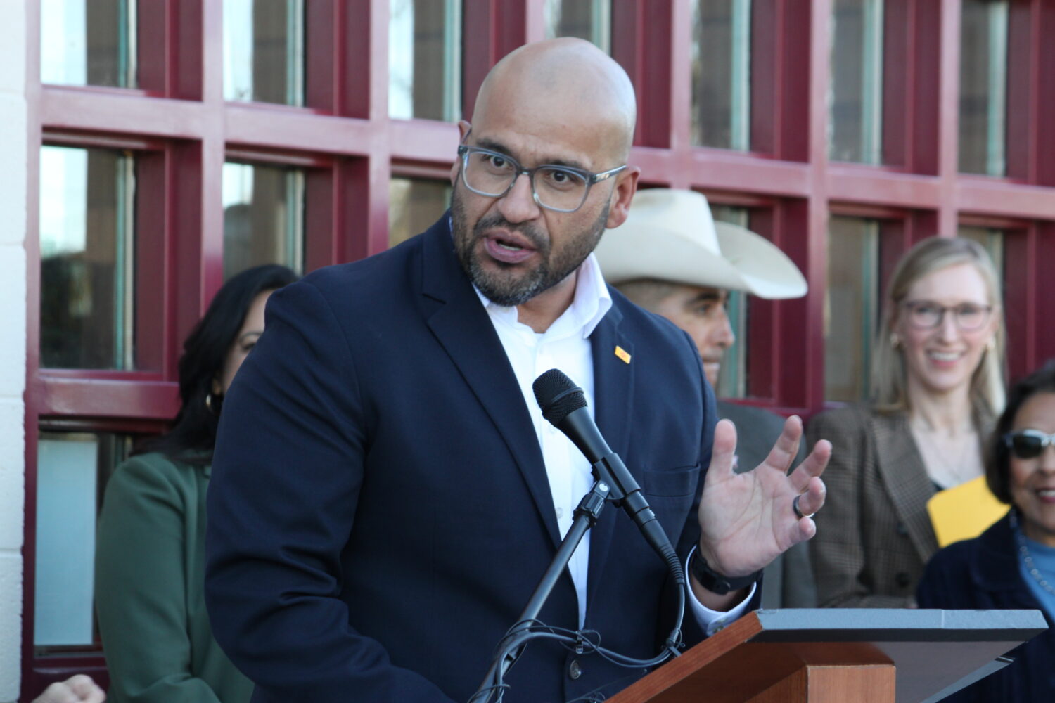 New Mexico House Speaker Javier Martinez talks about state efforts to temporarily backfill SNAP ben...