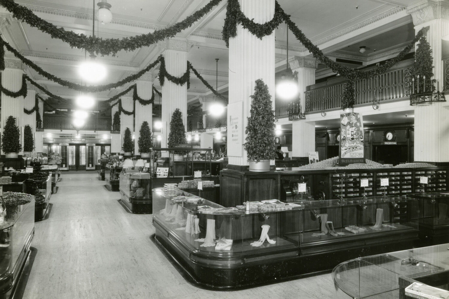 This 1940s photo provided by the Detroit Historical Society shows the J.L. Hudson Company Departmen...