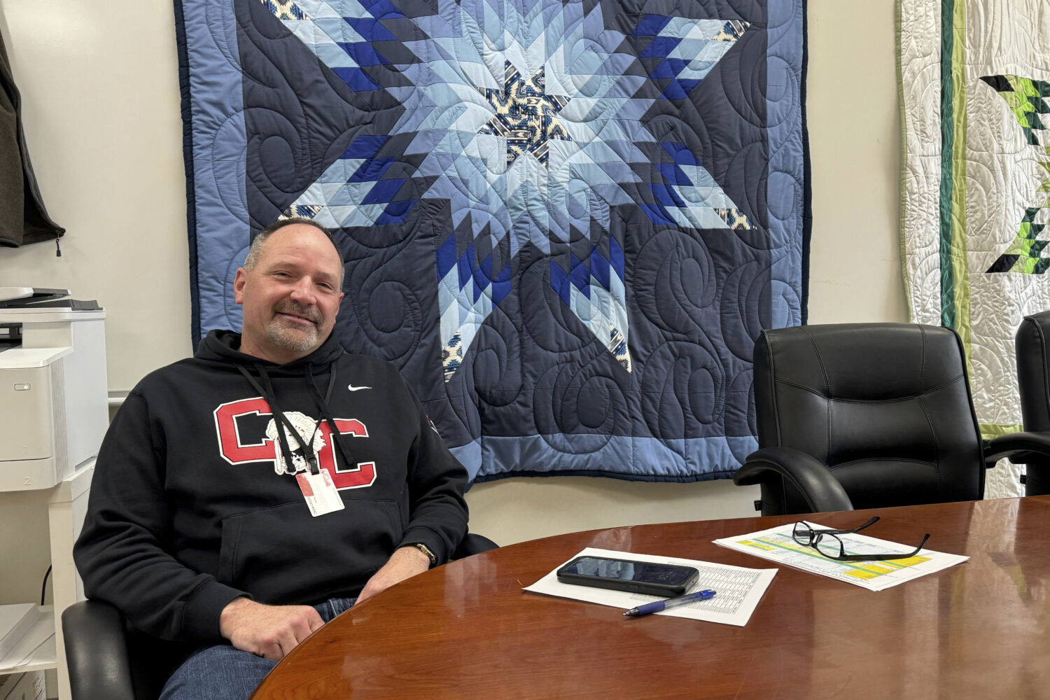 In this photo provided by South Dakota News Watch, Rob Coverdale, superintendent of the Crow Creek ...