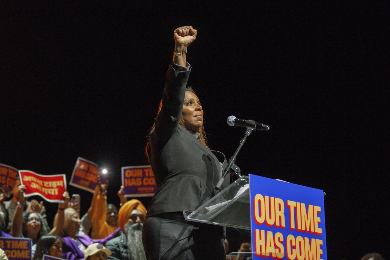 New York Attorney General Letitia James speaks during an event for New York City mayoral candidate ...