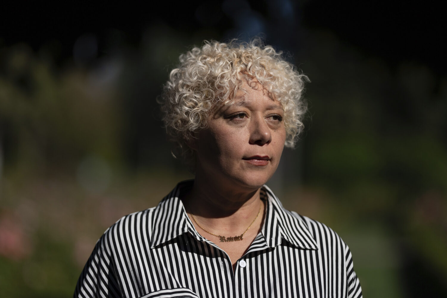 Brianna Wheeler poses for a photo at Peninsula Park, Monday, Sept. 22, 2025, in Portland, Ore. (AP ...