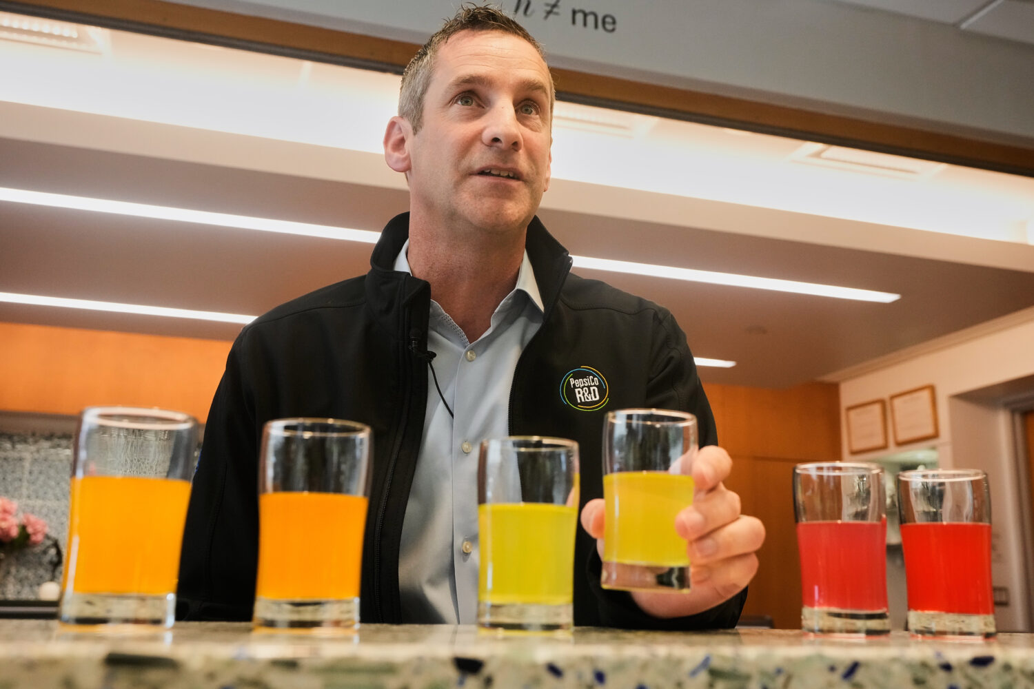 Damien Browne, vice president of research and development for PepsiCo's beverages, is interviewed a...