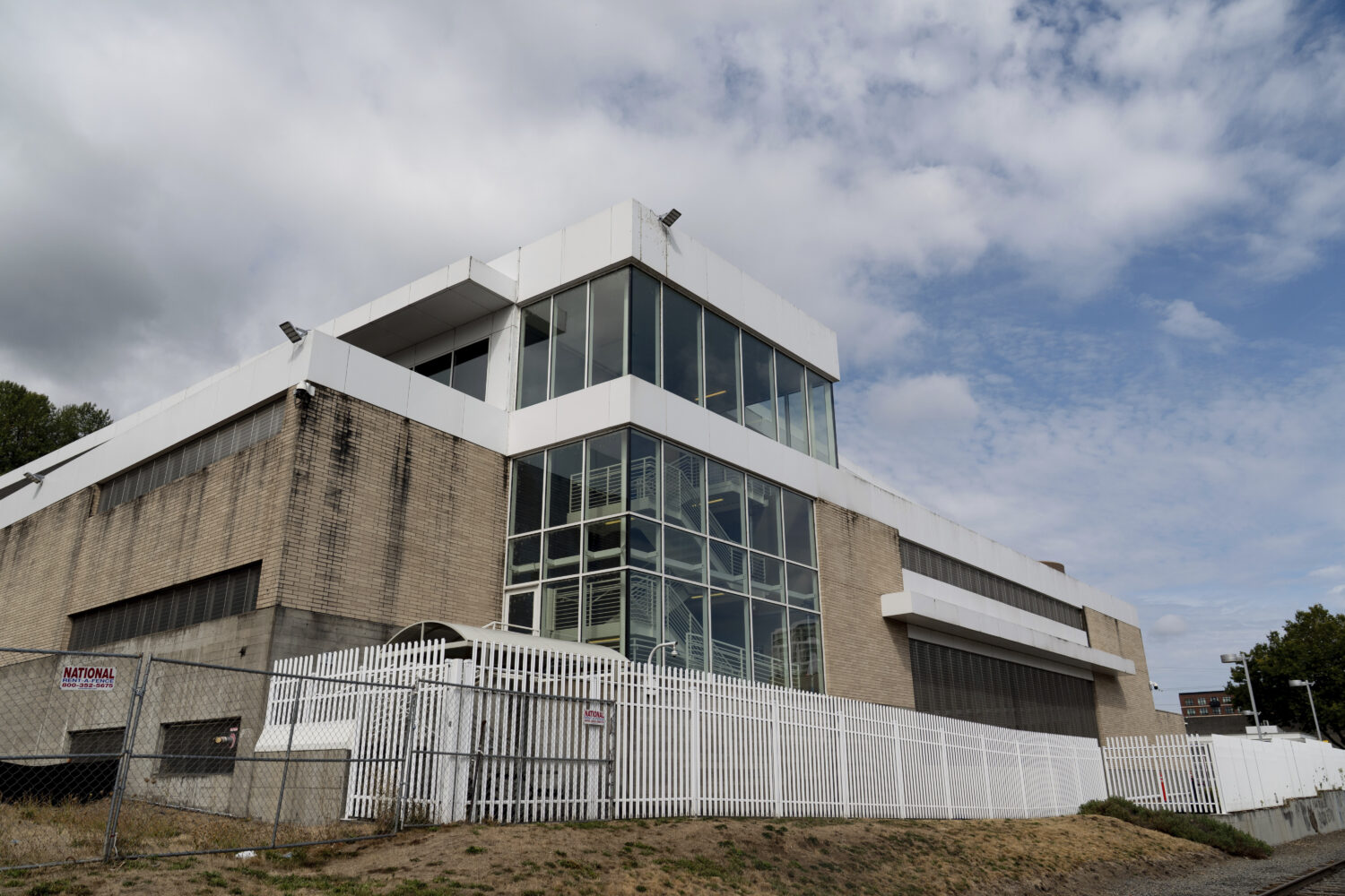 The U.S. Immigration and Customs Enforcement building is seen in Portland, Ore., Tuesday, Sept. 9, ...