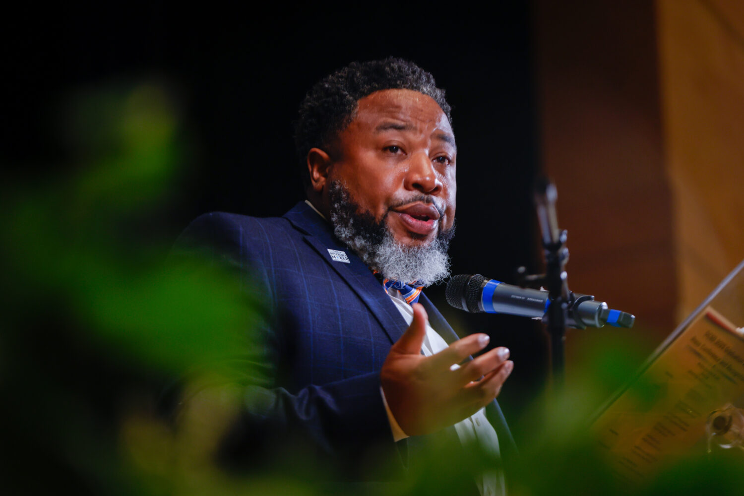 DeKalb County school Superintendent Devon Horton speaks during a press conference at Lithonia High ...