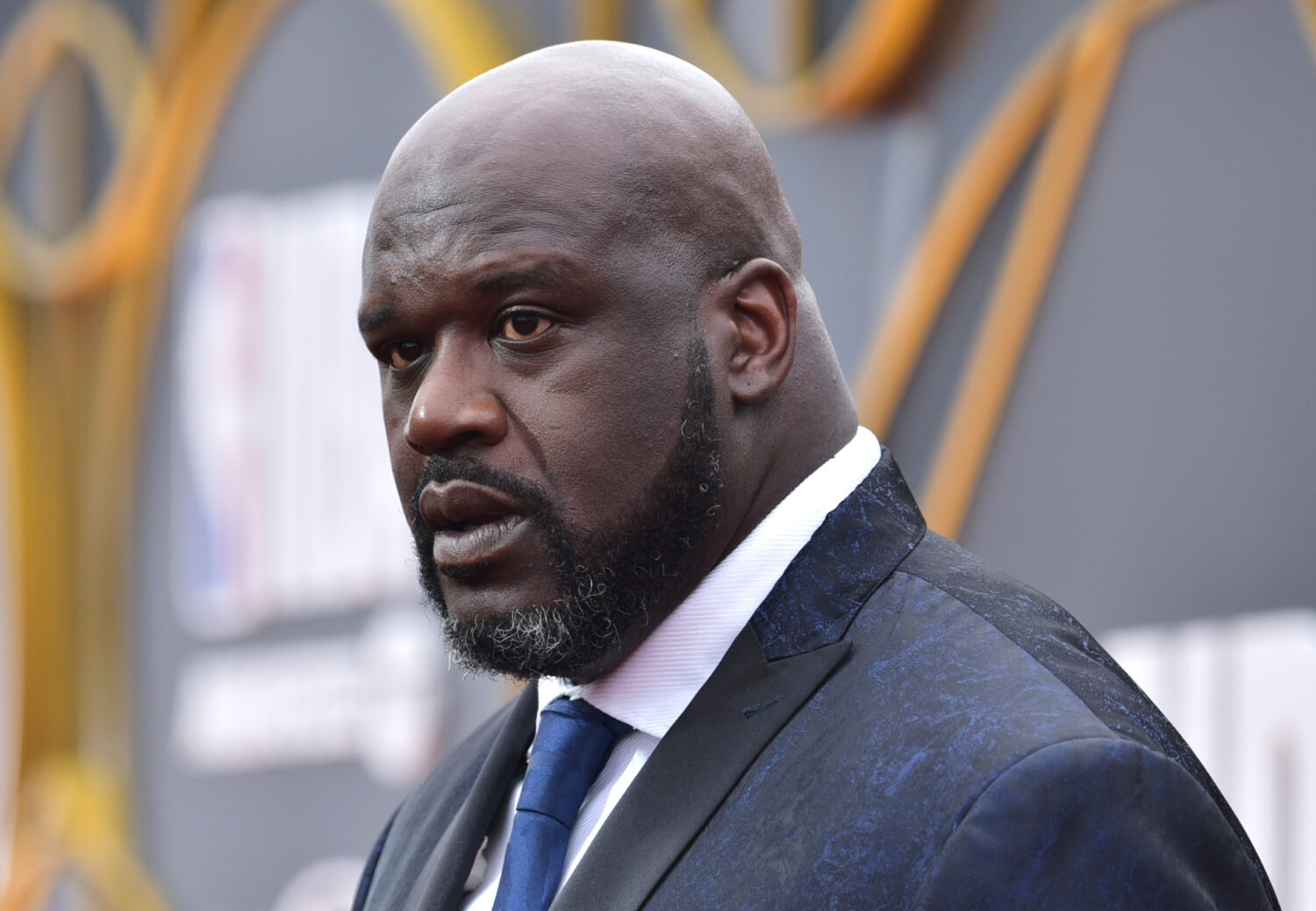 FILE - Shaquille O'Neal arrives at the NBA Awards, Monday, June 24, 2019, at the Barker Hangar in S...