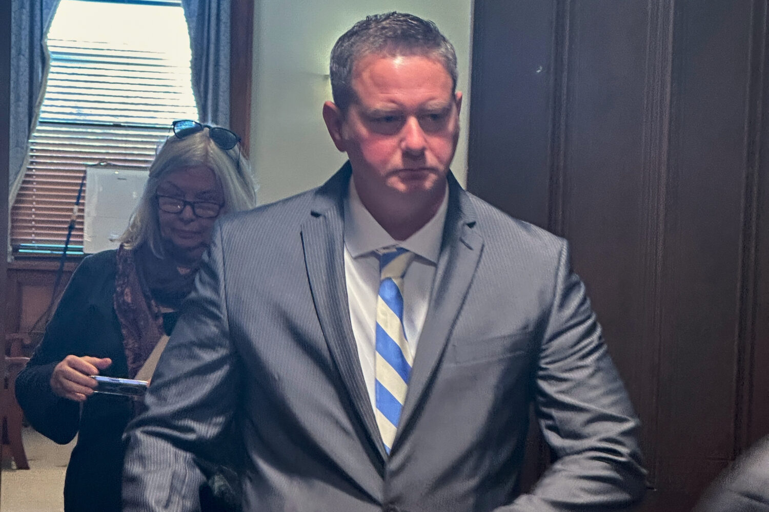 Former New York state trooper Christopher Baldner, who is charged in the death of an 11-year-old gi...