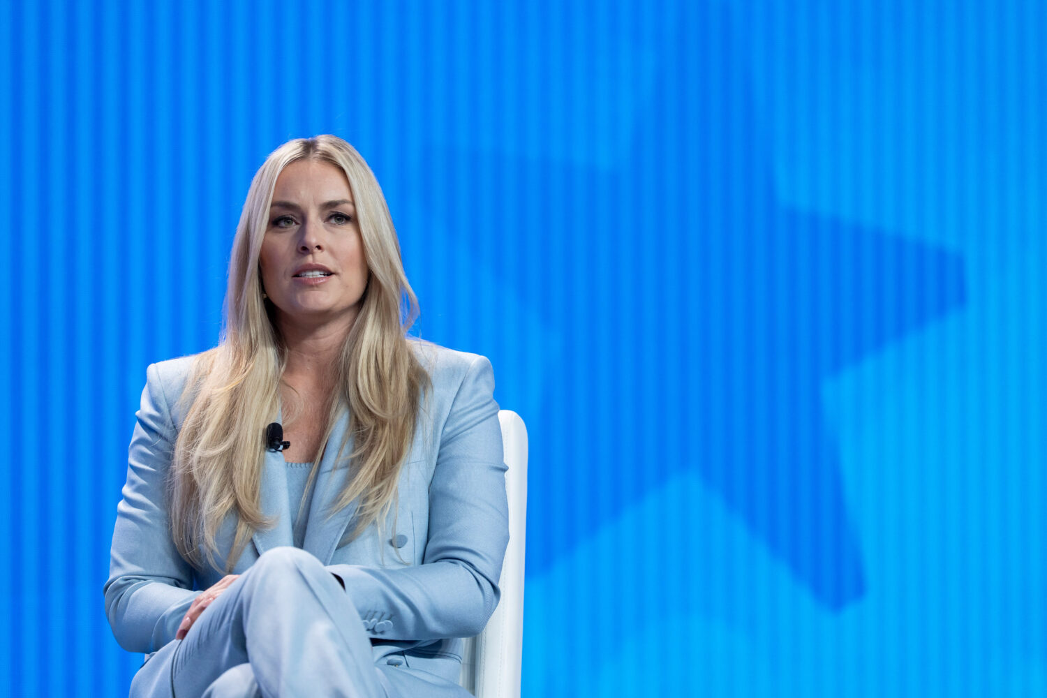 U.S. alpine skier Lindsey Vonn speaks during a news conference during Team USA Media Summit, on Tue...