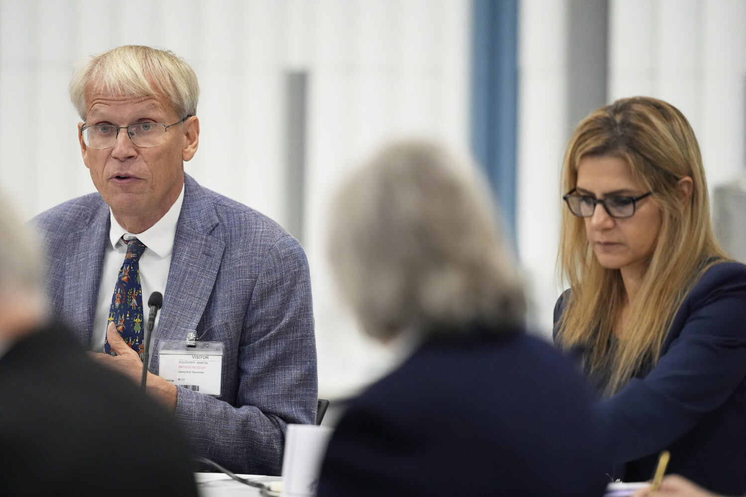 Committee member Dr. Martin Kulldorf, speaks during a meeting of the Advisory Committee on Immuniza...