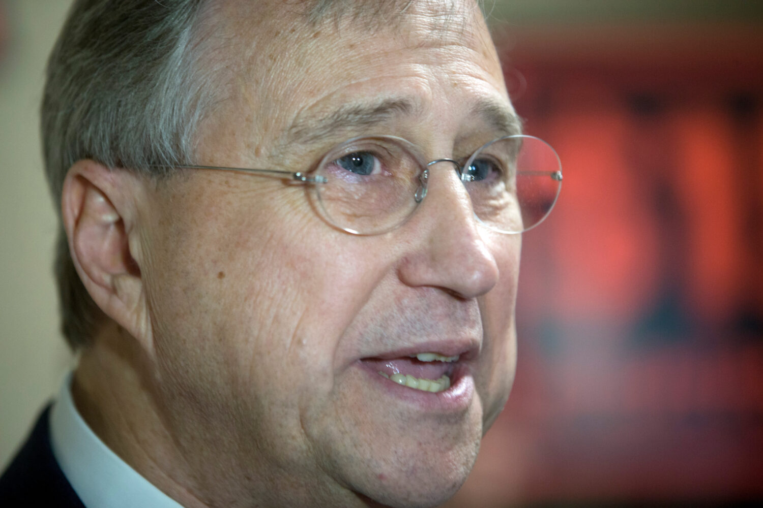 FILE - Ed Cox, Chairman of the New York Republican State Committee, speaks to reporters at the Capi...