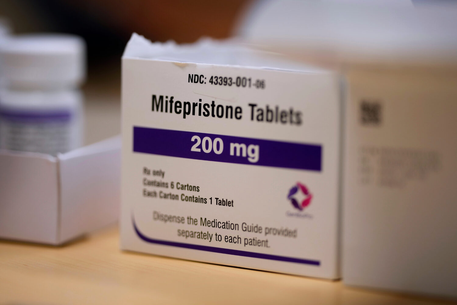 FILE - Mifepristone tablets are seen at a Planned Parenthood clinic in Ames, Iowa, on Thursday, Jul...