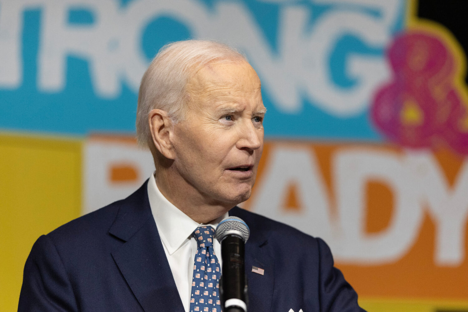 Former President Joe Biden speaks during the Ben Nelson Gala, Friday, Nov. 7, 2025, in Omaha, Neb. ...