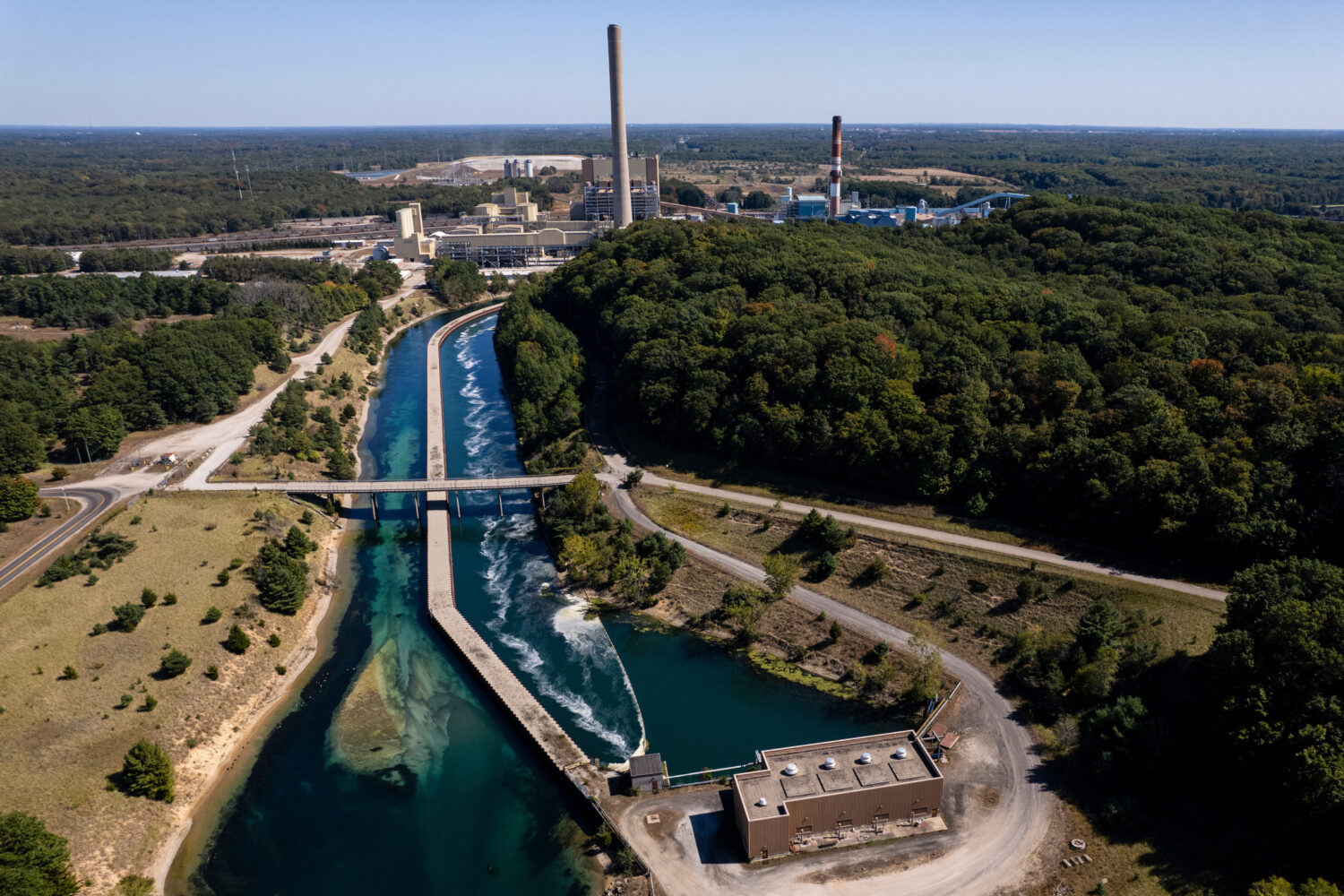 FILE - An aerial image of Consumer Energy's J.H. Campbell Generating Complex in Ottawa County, Mich...