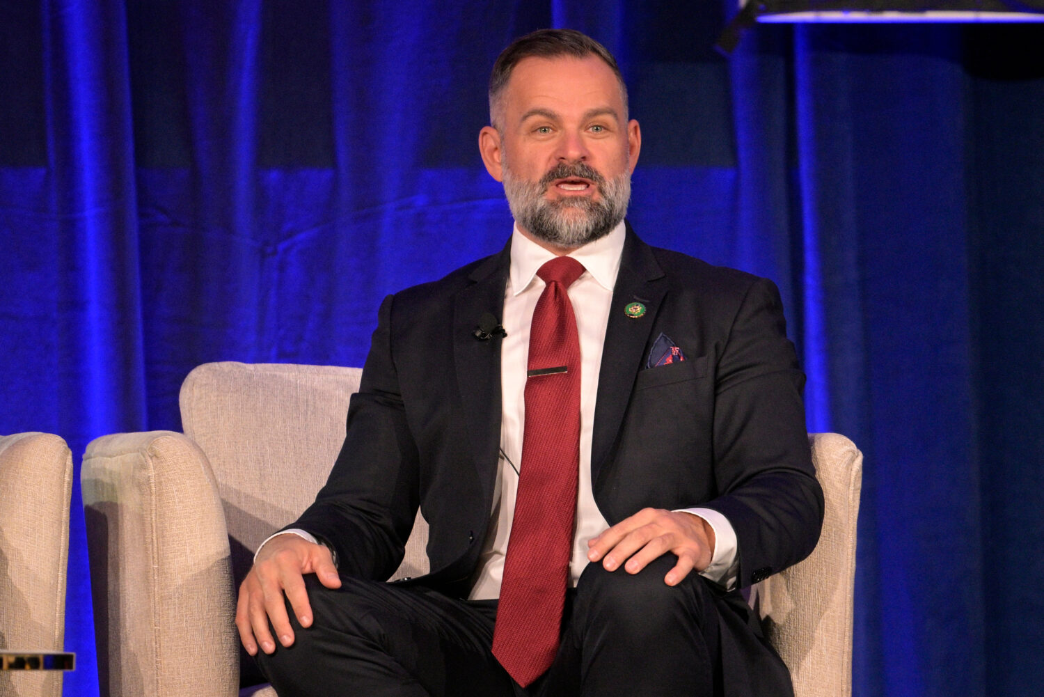 FILE - Rep. Cory Mills, R-Fla., participates in a discussion about Israel at the Republican Party o...