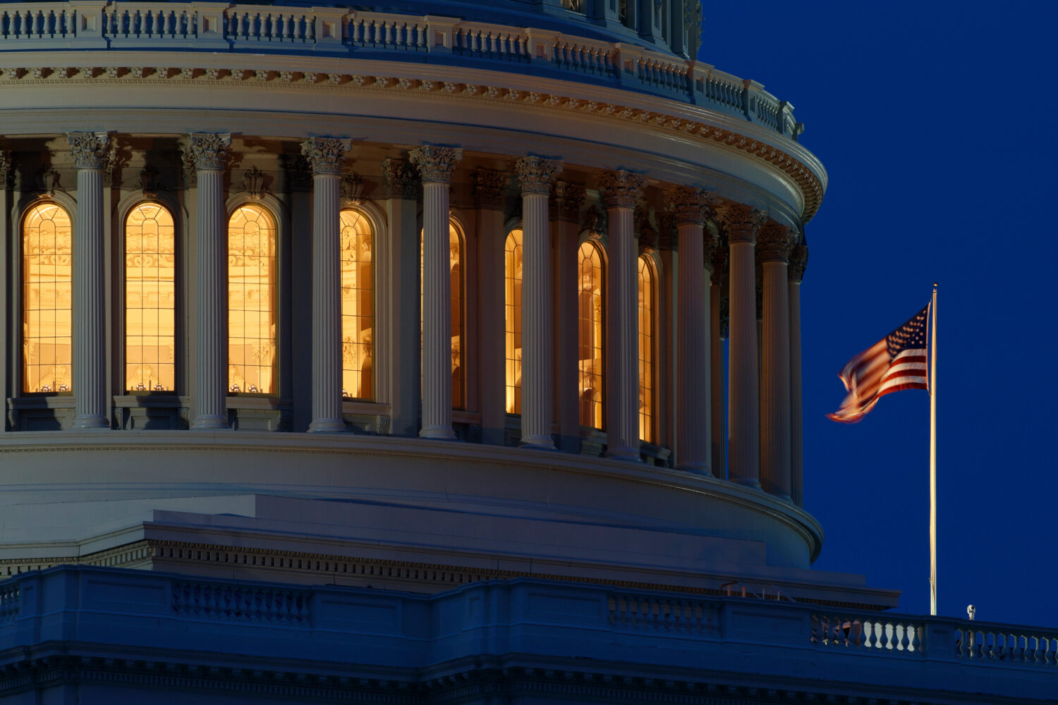FILE - An American flag flies on the Capitol Dome in Washington on July 16, 2019. (AP Photo/Carolyn...