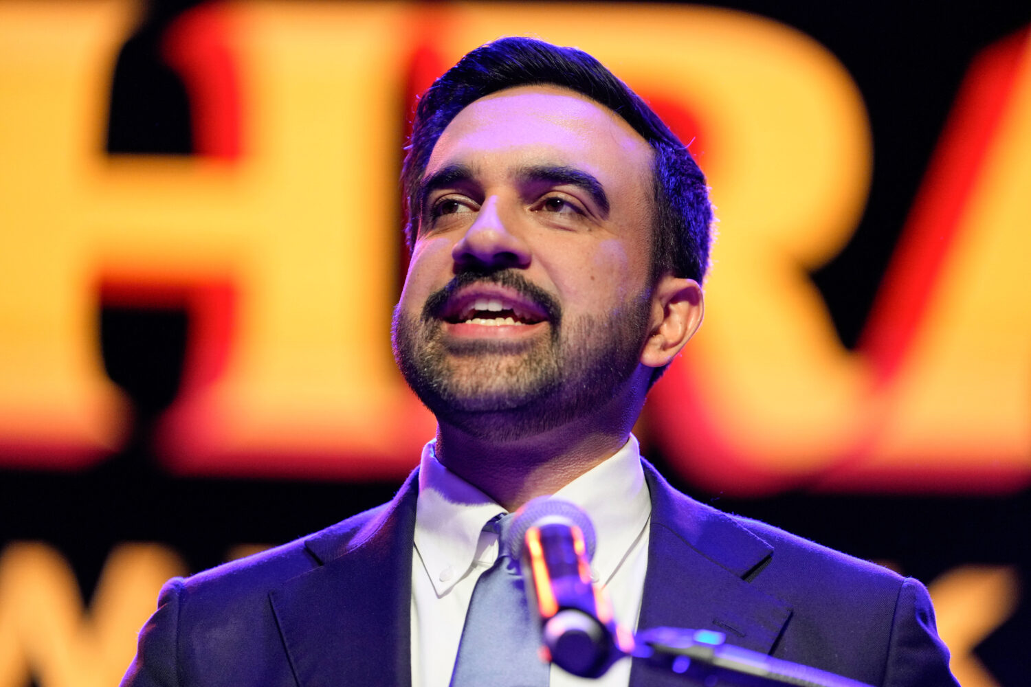 Zohran Mamdani speaks after winning the mayoral election, Tuesday, Nov. 4, 2025, in New York. (AP P...