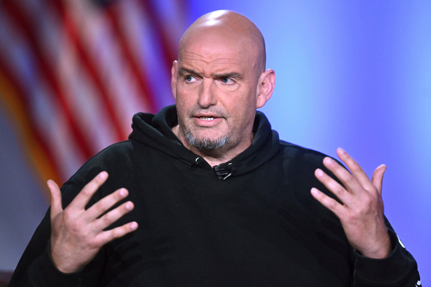 FILE - Sen. John Fetterman, D-Pa., participates in a debate, June 2, 2025, in Boston. (AP Photo/Ste...