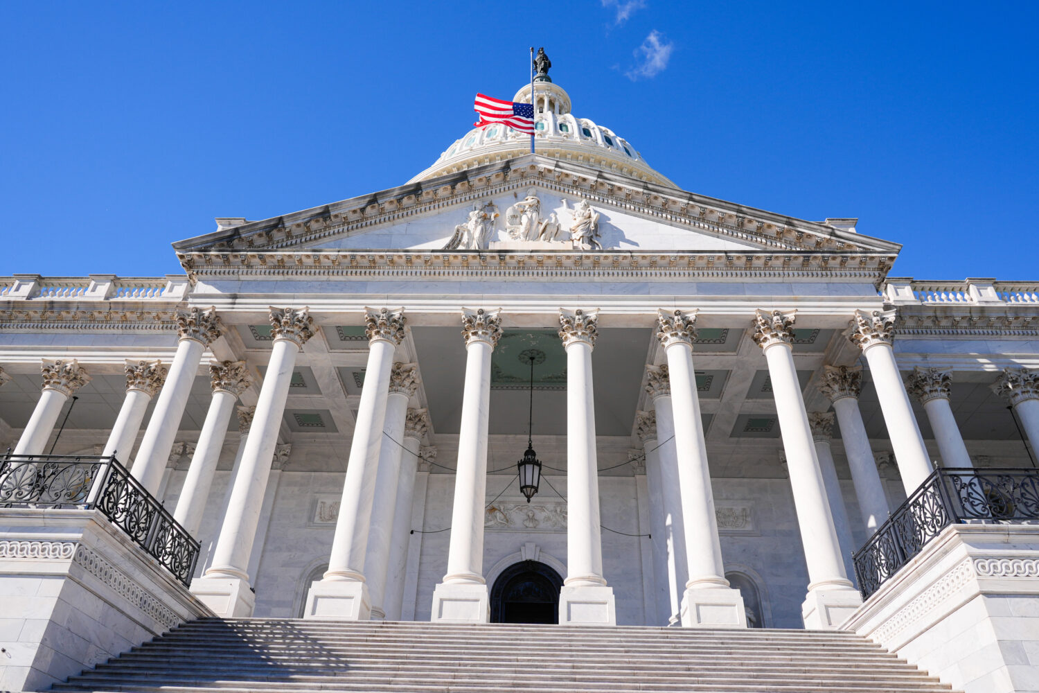 The U.S. Capitol is photographed on 37th day of the government shutdown, Thursday, Nov. 6, 2025, in...