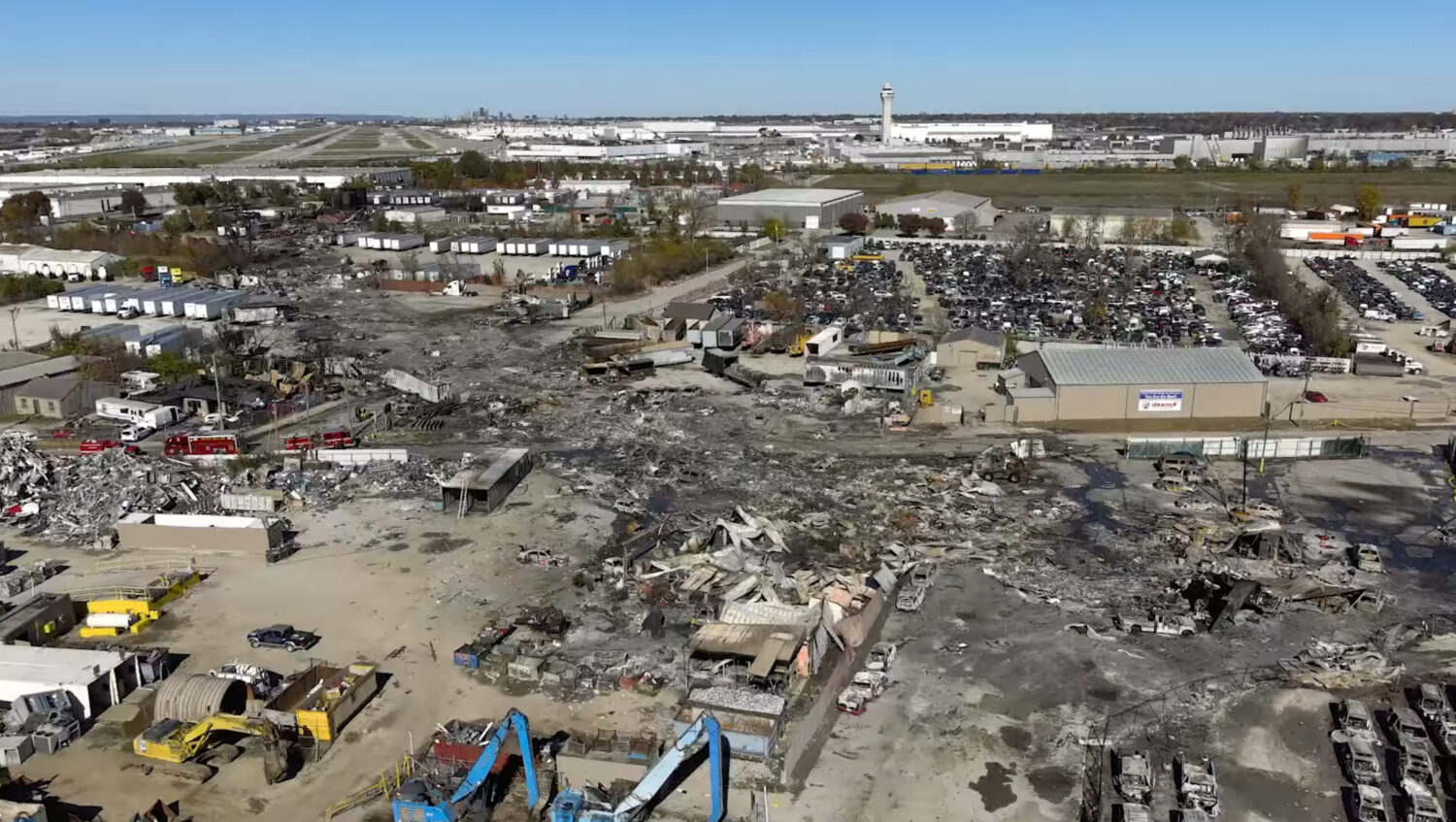 This photo provided by the National Transportation Safety Board shows UPS plane crash scene on Thur...