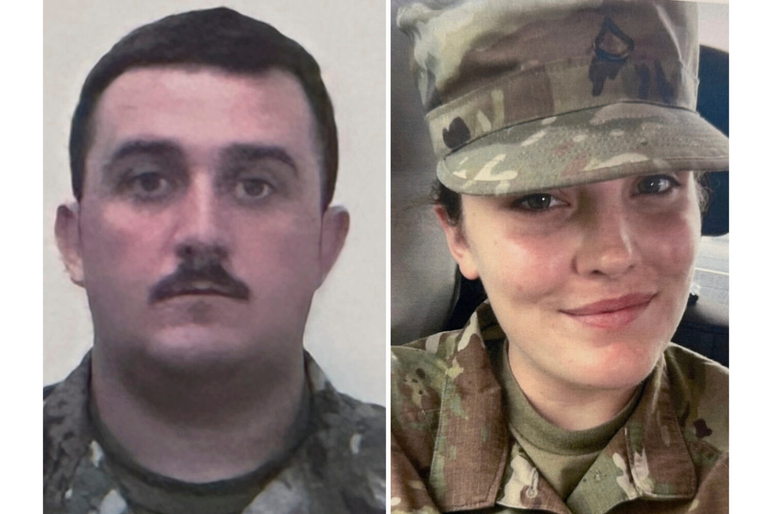 This combo from photos provided by the U.S. Attorney's Office on Thursday, Nov. 27, 2025, show Nati...