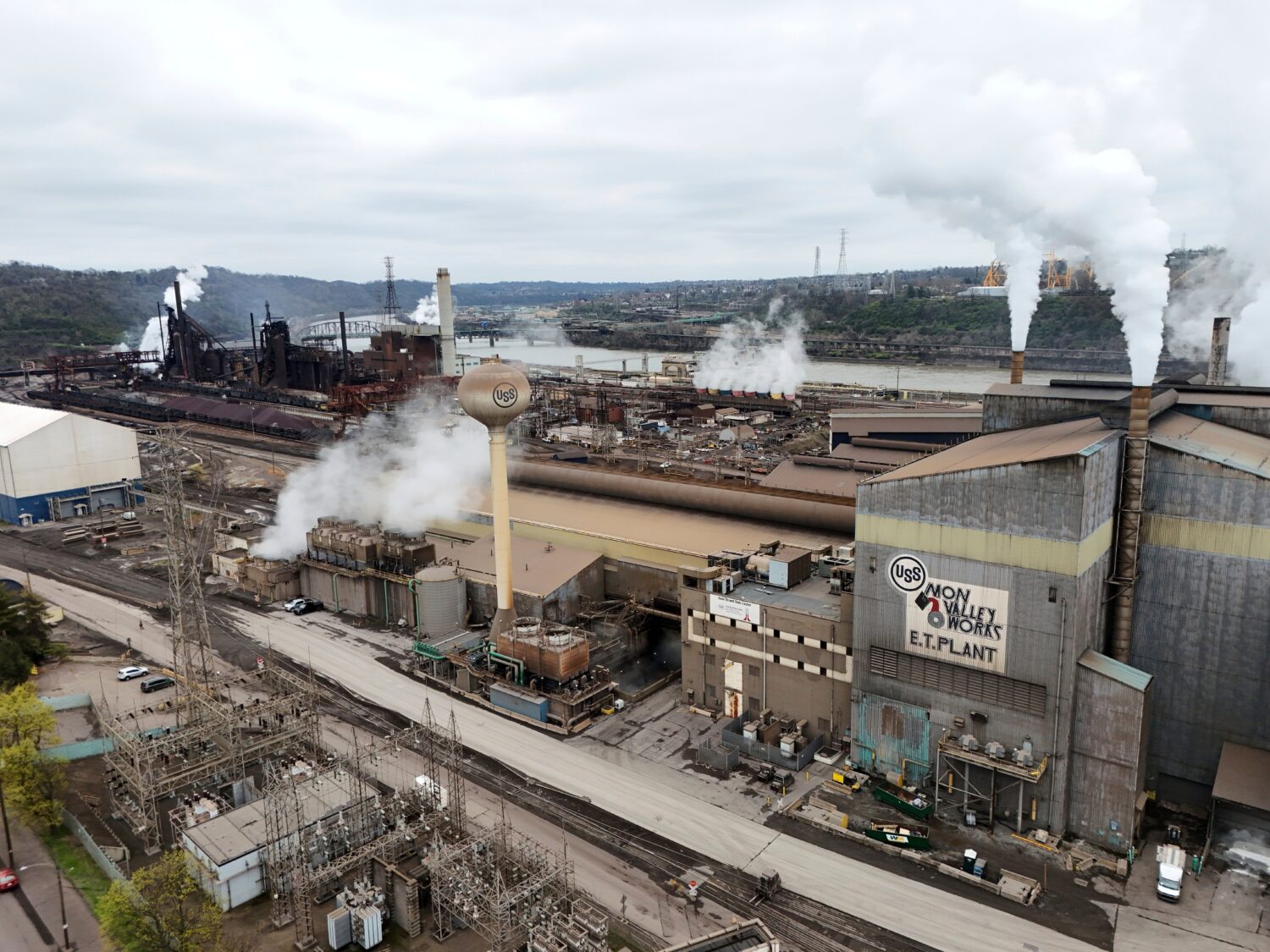 FILE - The United States Steel Corporation's Edgar Thomson Plant is seen in Braddock, Pa., on April...