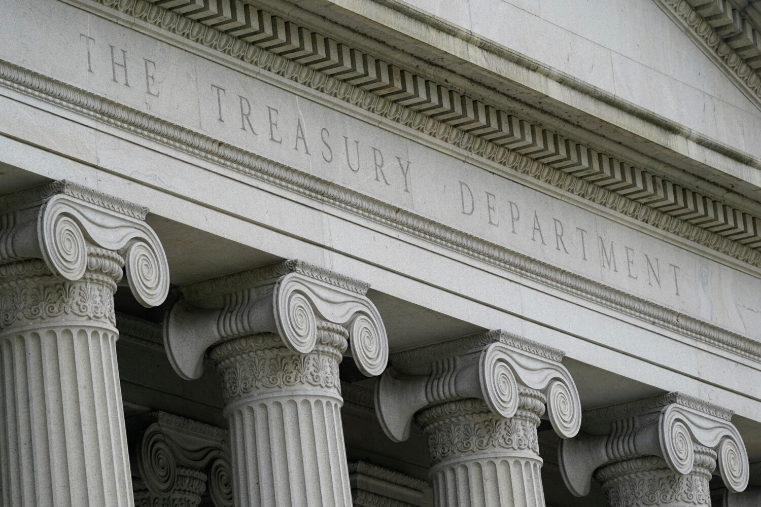 FILE - The Treasury Building is viewed in Washington, May 4, 2021. (AP Photo/Patrick Semansky, File...