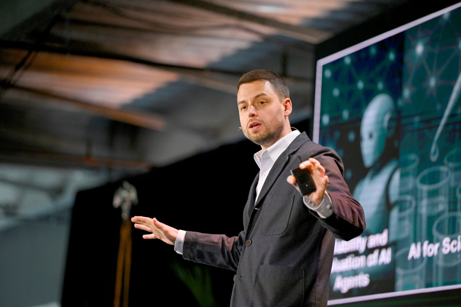 Carnegie Mellon University Head of Machine Learning, Zico Kolter delivers a keynote speech at AI Ho...
