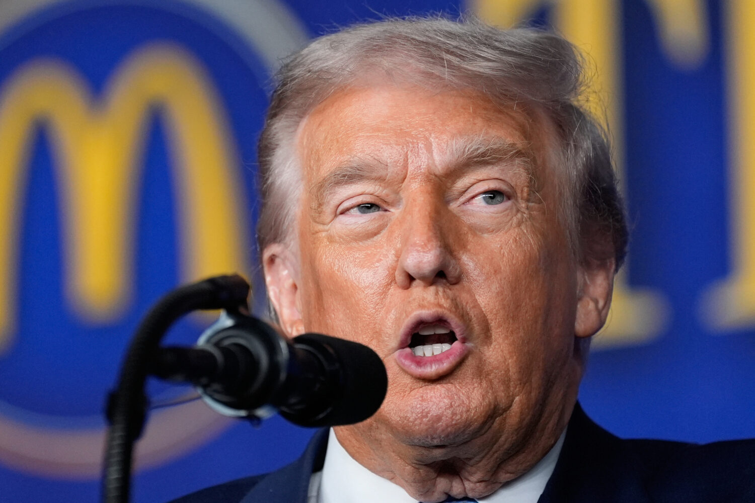President Donald Trump speaks at the McDonald's Impact Summit, Monday, Nov. 17, 2025, in Washington...