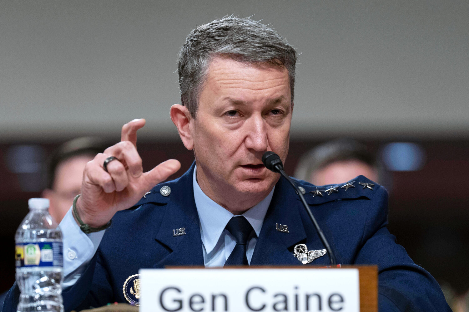 FILE - Chairman of the Joint Chiefs of Staff General Dan Caine testifies before Senate Armed Servic...