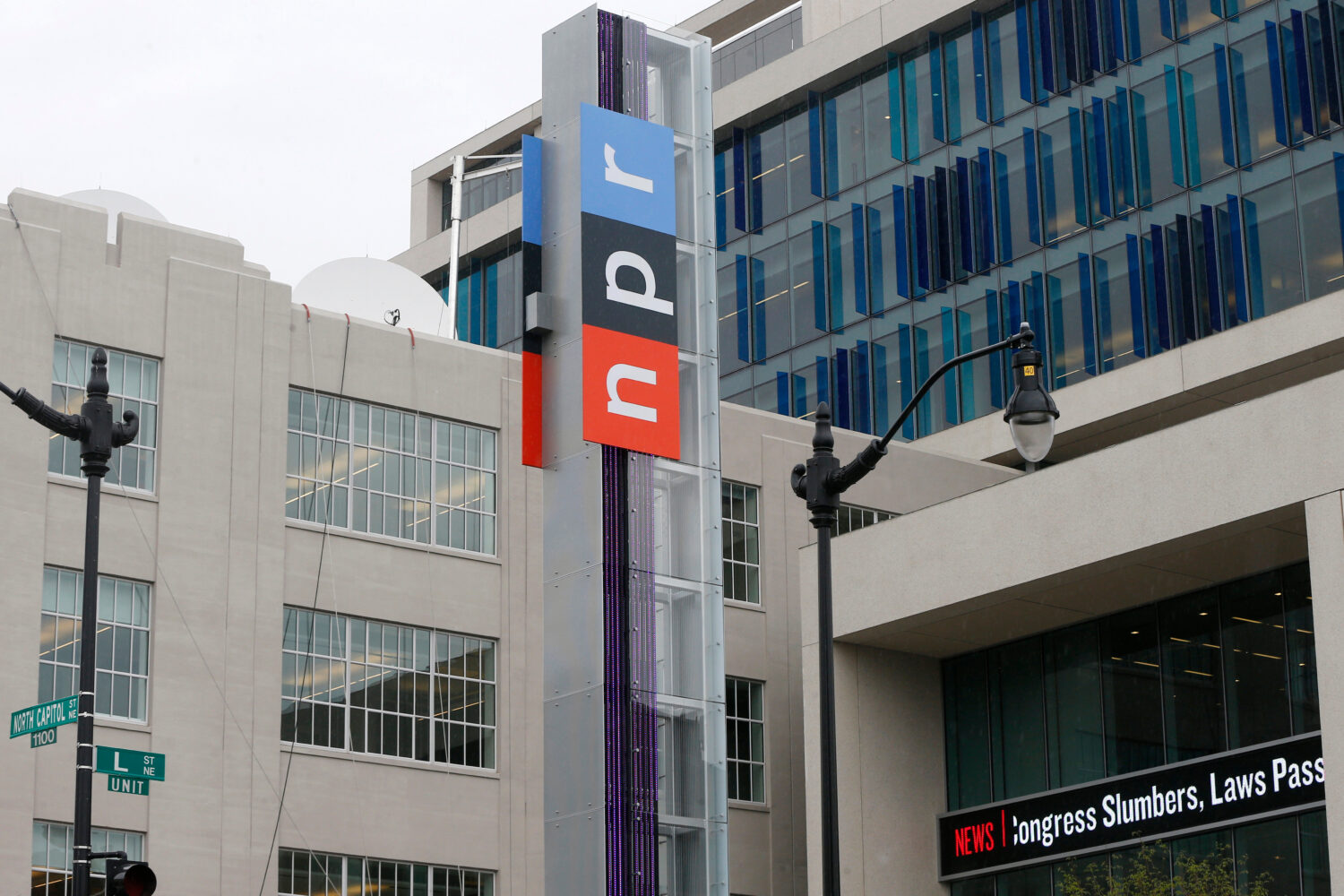 FILE - National Public Radio (NPR) on North Capitol Street in Washington, April 15, 2013. (AP Photo...