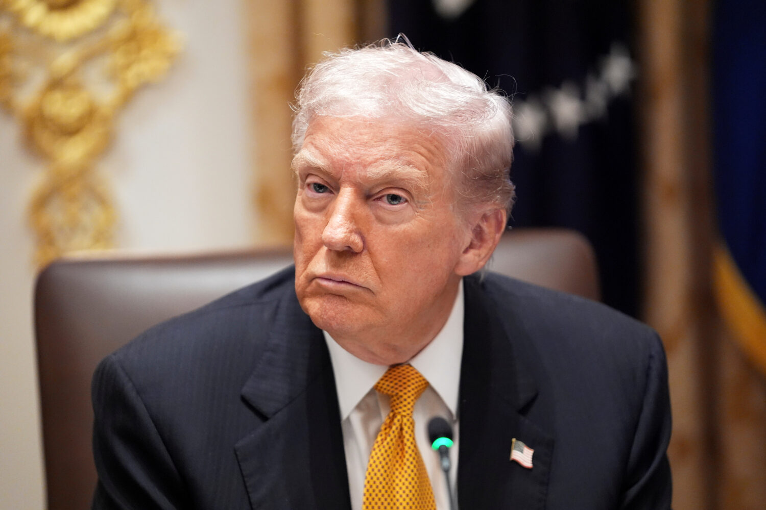 President Donald Trump meets with Hungary's Prime Minister Viktor Orban in the Cabinet Room of the ...