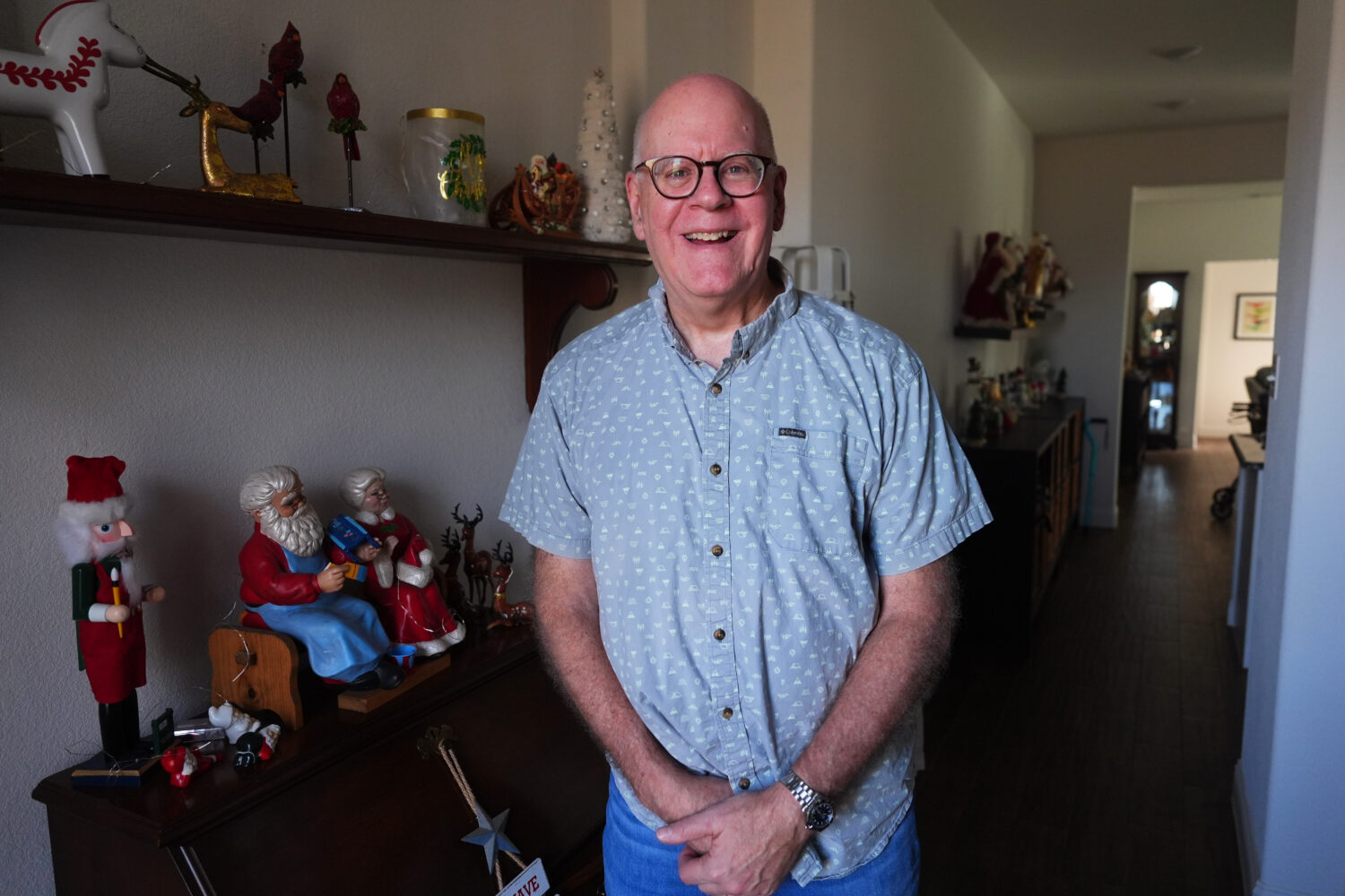 Chuck Dietrick poses for a portrait at his home in Anna, Texas, Thursday, Dec. 18, 2025. (AP Photo/...