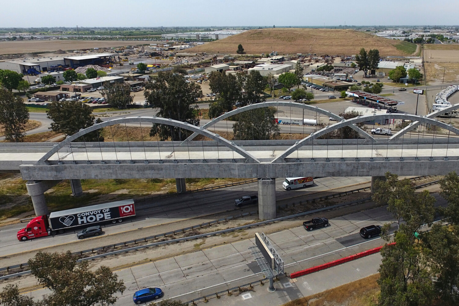FILE - The Cedar Viaduct, designed to take high-speed trains over Cedar and North avenues and State...