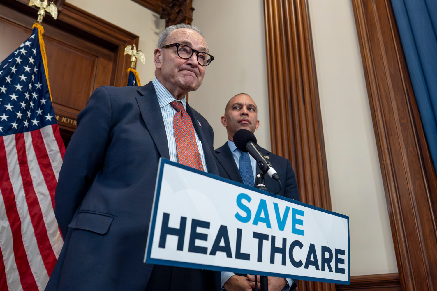 As Congress faces a year-end deadline on Affordable Care Act subsidies, Senate Minority Leader Chuc...