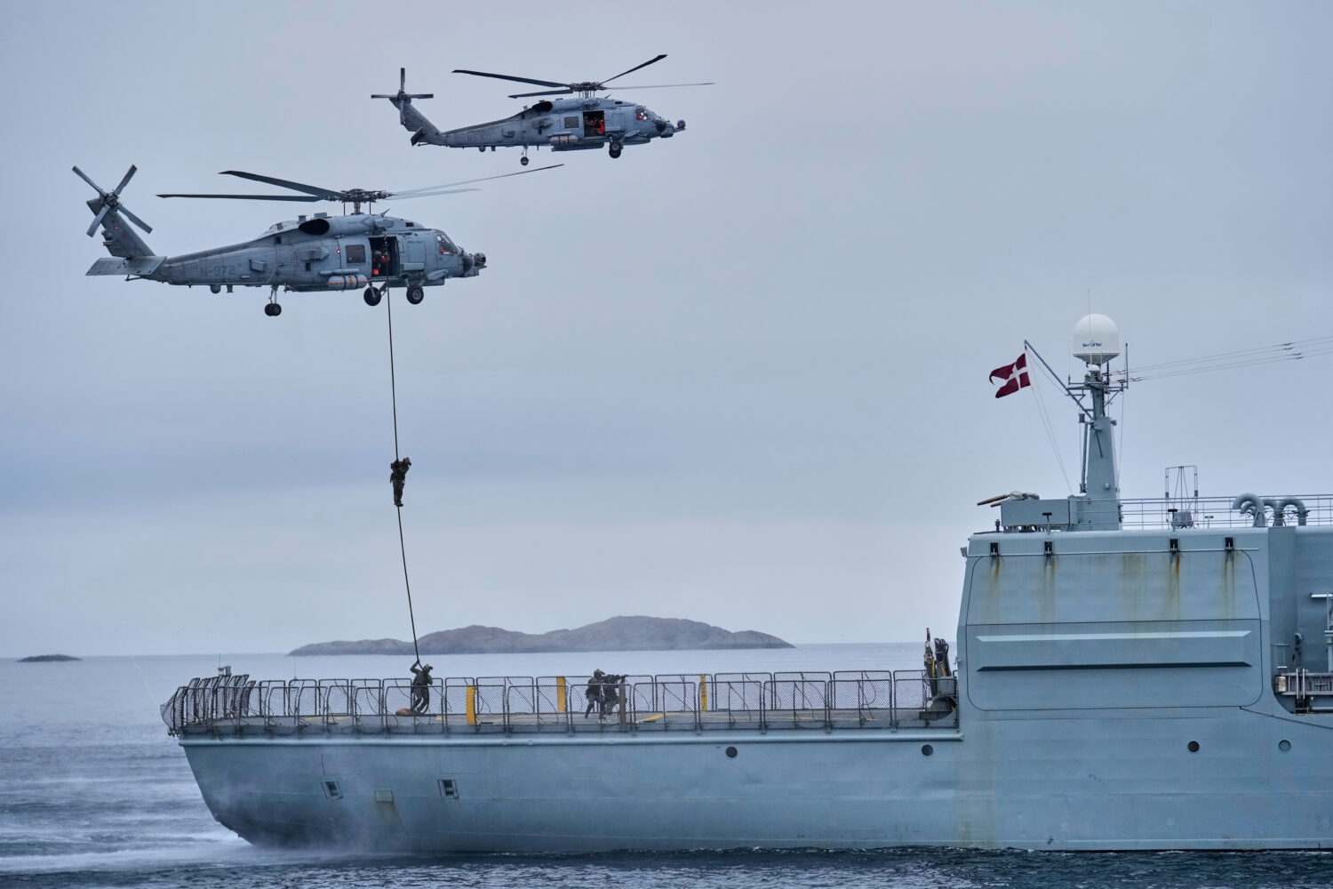 FILE - Danish military forces participate in an exercise with hundreds of troops from several Europ...