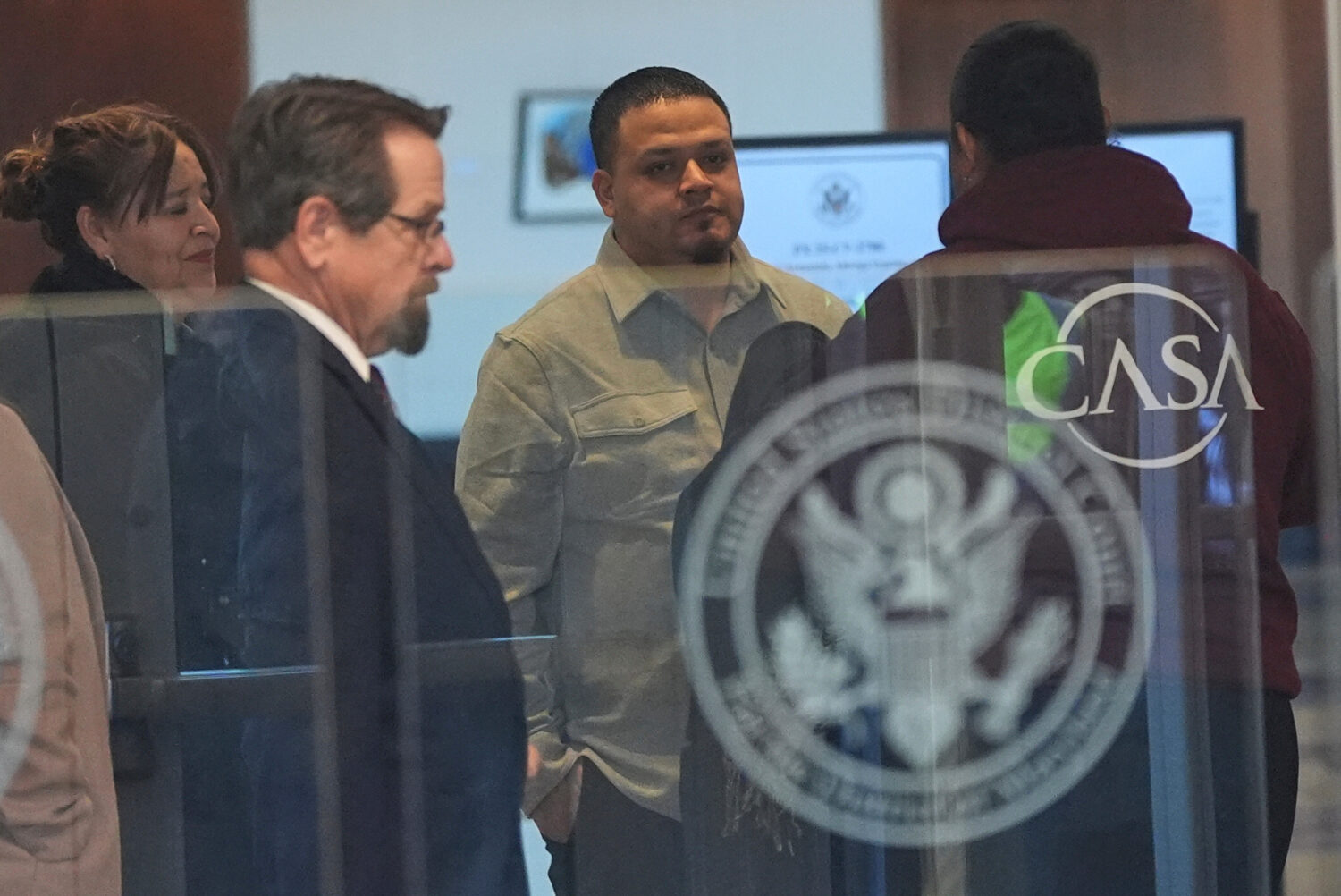 Kilmar Abrego Garcia arrives at the United States District Court District of Maryland, Monday, Dec....