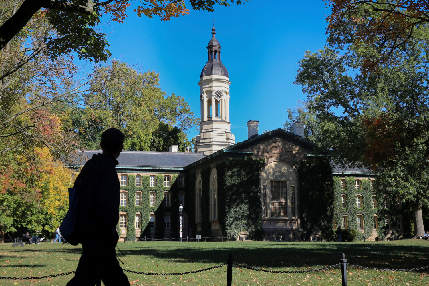 FILE - Nassau Hall at Princeton University is seen, Oct. 8, 2024, in Princeton, N.J. (AP Photo/Ted ...