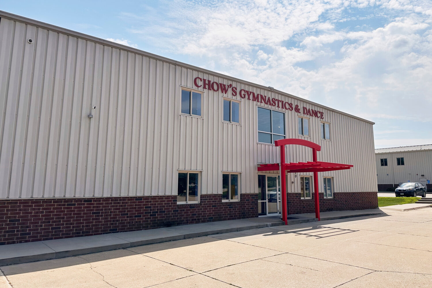 FILE - The Chow's Gymnastics & Dance Institute is seen Aug. 4, 2025, in West Des Moines, Iowa. (AP ...