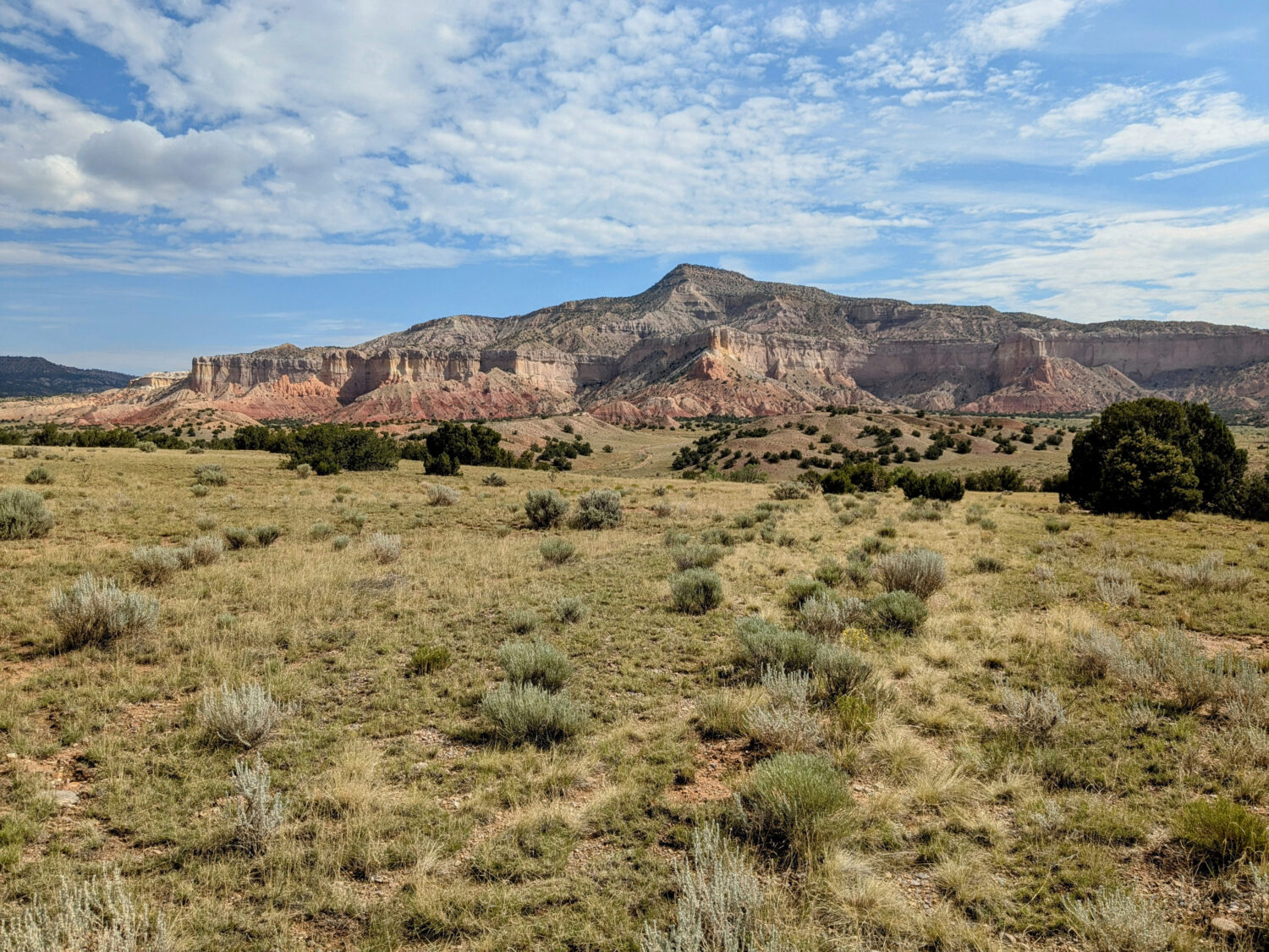 In this photo provided by Jonathan Hayden is the Ghost Ranch landscape, on July 18, 2025, near Abig...