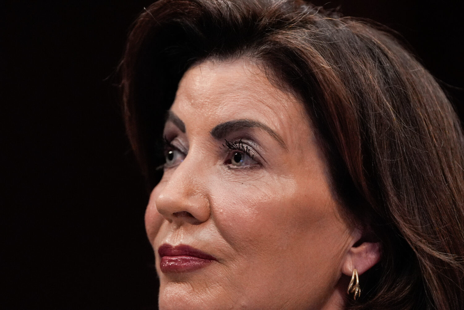 FILE - New York Gov. Kathy Hochul speaks during a House Committee on Oversight and Government Refor...